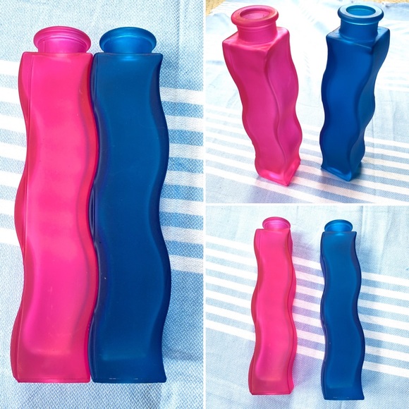 IKEA Other - FREE w Purchase Pink and Blue Wavy Vases - 2 Vases